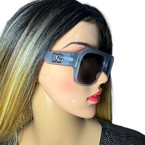 NWT Unisex Dolce&Gabbana Polarized Pilot Sunglasses in Opal Grey